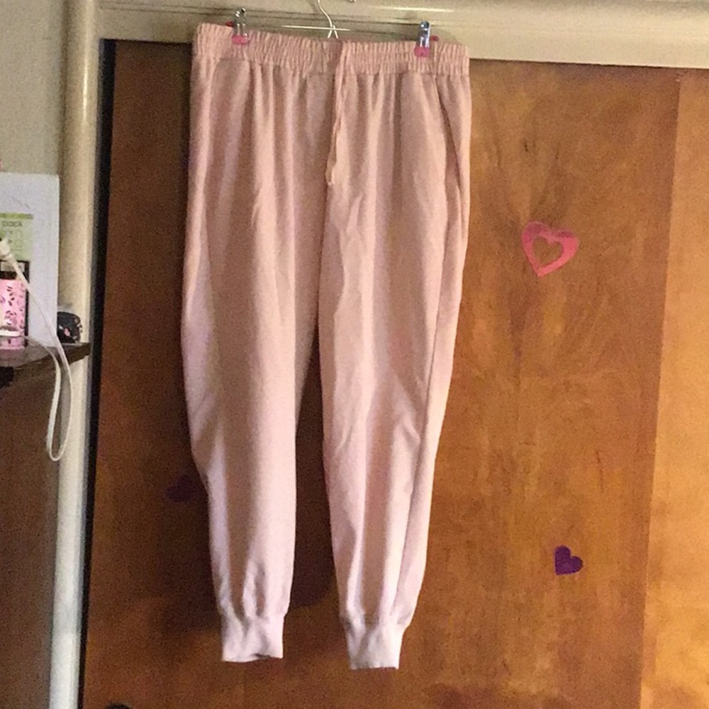 Plus Size Lane Bryant Pink Jogger Pants